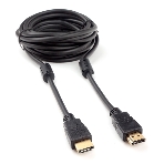 Кабель HDMI Cablexpert CCF2-HDMI4-15, 19M/19M, v2.0, медь, позол.разъем, экран, 2 фер.кольца, 4.5м, черный, пакет, фото 1