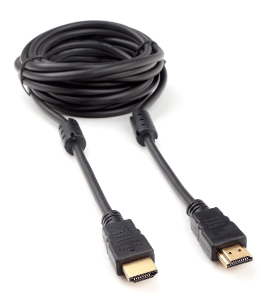 Кабель HDMI Cablexpert CCF2-HDMI4-15, 19M/19M, v2.0, медь, позол.разъем, экран, 2 фер.кольца, 4.5м, черный, пакет