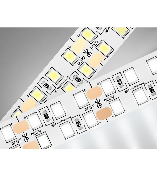 Светодиодная лента Ambrella light GS1602 2835 240Led/ 19.2W m/ 12V IP20 4500K/ 5000*14*1.2mm (2 конт.)