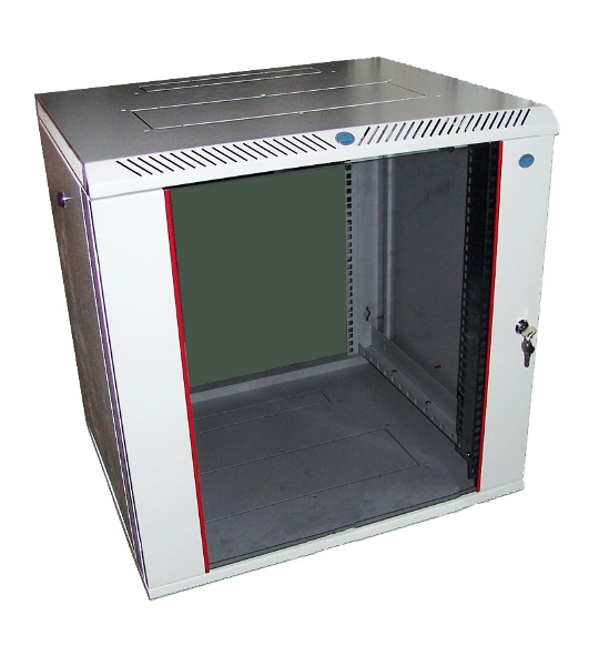 Шкаф настенный ЦМО ШРН-М-12.500 12U 600x520мм пер.дв.стекл съемные бок.пан. 50кг серый