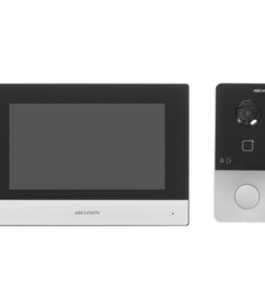 Комплект домофона Hikvision DS-KIS603-P(C) серебристый