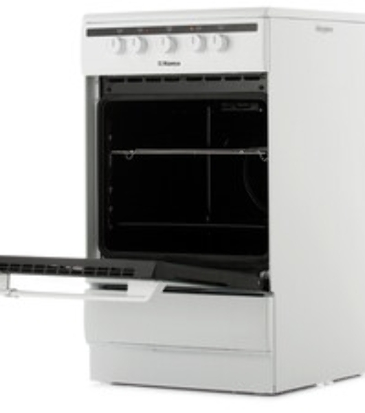 Плита электрическая Hansa FCCW54002 белый, конфорок 4 шт, духовка 68 л, 50 см x 85 см x 60 см