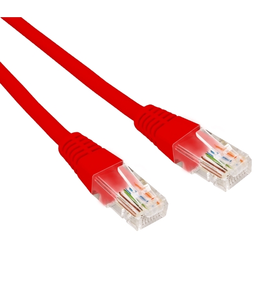 Патч-корд U/UTP Rexant cat.5e, RJ45-RJ45, 26AWG, ZH нг(А)-HF, красный, 0,5 м