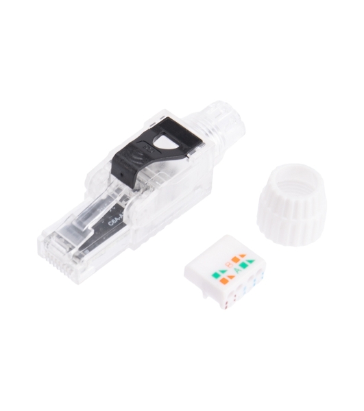 Разъем RJ-45(8P8C) Rexant полевой заделки под витую пару, UTP, CAT 6 (50 µ'/50 микродюймов) серия PRO