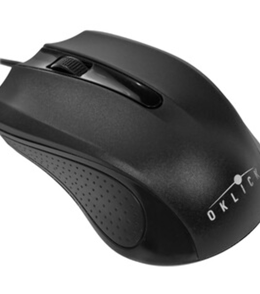 Мышь проводная Oklick 225M черный, 1200 dpi, USB, кнопки - 3