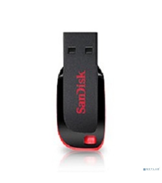 Флешка USB Sandisk CZ50 Cruzer Blade (SDCZ50-064G-B35), 64Gb, USB 2.0, R/W 15/4, черный/красный