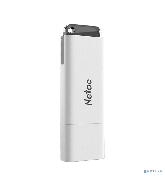 Флешка USB Netac U185 (NT03U185N-032G-20WH), 32Gb, USB 2.0, R/W 25/10, белый/серый
