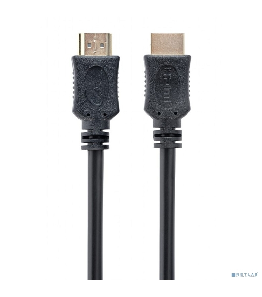 Кабель HDMI Cablexpert CC-HDMI4L-15M, 15м, v2.0, 19M/19M, серия Light, черный, позол.разъемы, экран, пакет