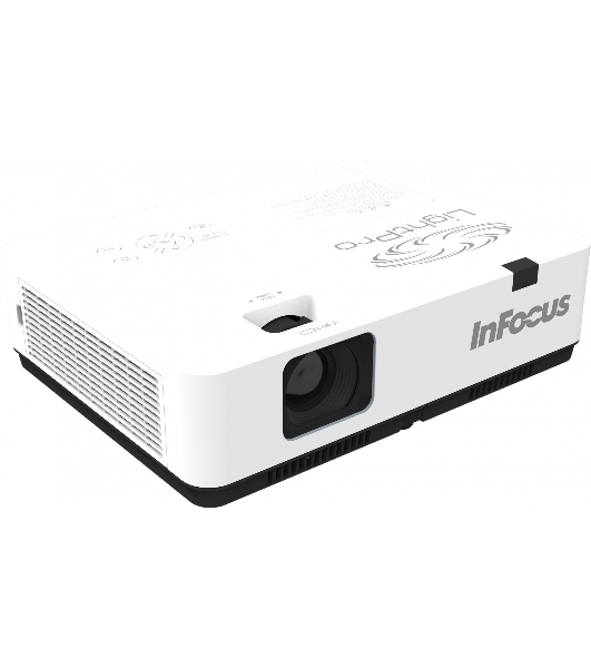 Проектор INFOCUS IN1036 3LCD, 5000 lm, WXGA, 1.371.65:1, 50000:1, (Full 3D), 16W, 2хHDMI 1.4b, VGA in, CompositeIN, 3,5 audio IN, RCAx2 IN, USB-A, VGA out, 3,5 audio OUT, RS232, Mini USB B serv, RJ45, 3,3 кг