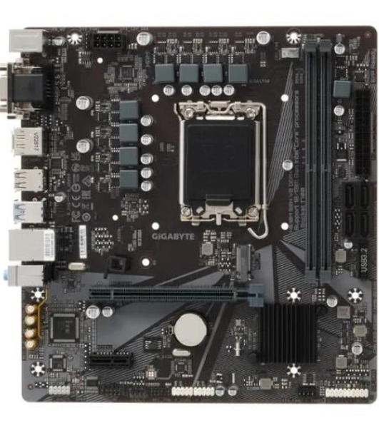 Материнская плата Gigabyte H610M S2H V2, LGA 1700, Intel H610, 2xDDR5, 4xSATA, 1xM.2, 1xPCIe 4.0 x16, 1xPCIe x1, 1xHDMI, 2xDP, 1xD-Sub, 1x 1Gb LAN, 2xUSB-A 3.2 Gen 1, 4xUSB-A 2.0, 3x 3.5 мм, 7.1, mATX