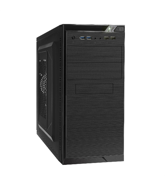 Компьютерный корпус Minitower ExeGate QA-412U-UNS350 (mATX, БП UNS350 с вент. 12см, 2хUSB+2хUSB 3.0, аудио, черный)
