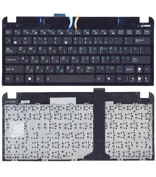 Клавиатура для ноутбука Asus Eee PC 1015 черная с рамкой