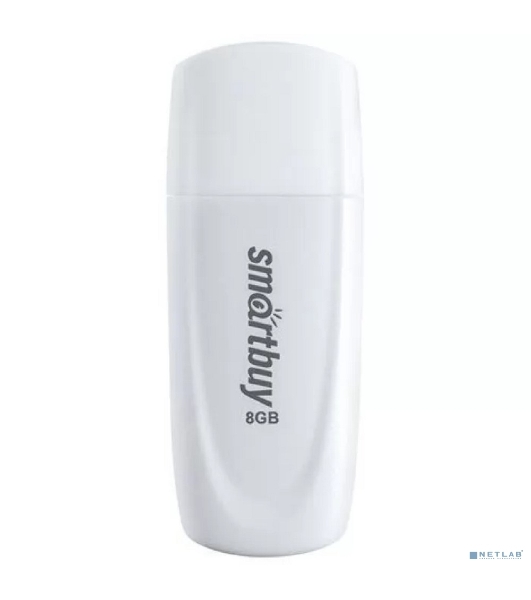 Флешка USB Smartbuy Scout White (SB008Gb2SCW), 8Gb, USB 2.0, R/W 15/8, белый