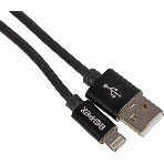 Кабель USB (m)-Lightning (m) 1м черный, фото 1