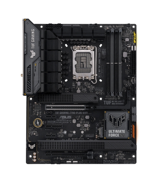 Материнская плата ASUS TUF GAMING Z790-PLUS WIFI, LGA 1700, Intel Z790, 4xDDR5, 4xSATA, 4xM.2, 1xPCIe 5.0 x16, 1xPCIe 4.0 x4, 2xUSB-A 3.2 Gen 2, 4xUSB-A 3.2 Gen 1, 1xUSB-C 3.2 Gen 2, 1xUSB-C 3.2 Gen 2x2, 1x2.5Gb LAN, 5x3.5 мм, 7.1, Standard-ATX