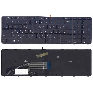 Клавиатура для ноутбука HP ProBook 450 G3 455 G3 черная с подсветкой