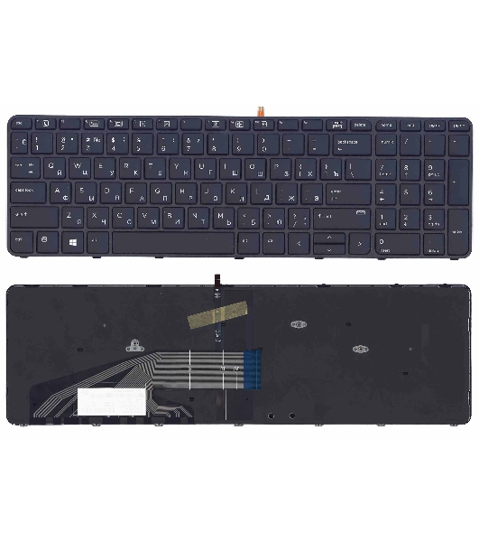 Клавиатура для ноутбука HP ProBook 450 G3 455 G3 черная с подсветкой