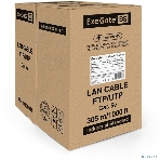 Кабель ExeGate UTP 4 пары кат.5e CCA, 25AWG, бухта 305м, серый, PVC, фото4