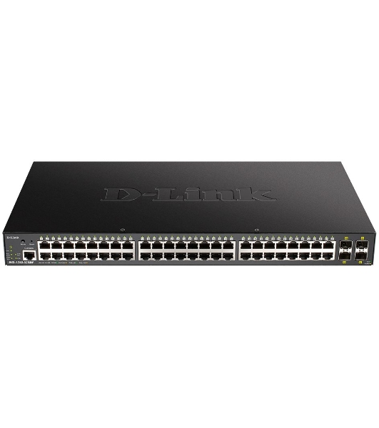 Коммутатор D-Link DGS-1250-52XMP/A1A, 48×1 Гбит/с + 4×10 Гбит/с SFP+, управляемый