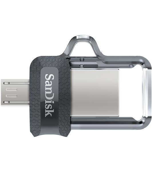 Флешка USB SanDisk DD3 Ultra (SDDD3-032G-G46), 32Gb, USB 3.0/microUSB, R/W 130/30, черный
