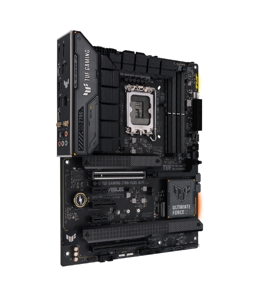 Материнская плата ASUS TUF GAMING Z790-PLUS WIFI, LGA 1700, Intel Z790, 4xDDR5, 4xSATA, 4xM.2, 1xPCIe 5.0 x16, 1xPCIe 4.0 x4, 2xUSB-A 3.2 Gen 2, 4xUSB-A 3.2 Gen 1, 1xUSB-C 3.2 Gen 2, 1xUSB-C 3.2 Gen 2x2, 1x2.5Gb LAN, 5x3.5 мм, 7.1, Standard-ATX