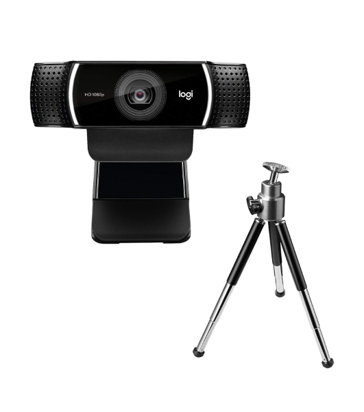 Веб-камера Logitech C922 Pro Stream 1920x1080, 30 кадр/с, USB Type-A, микрофон (2 шт, шумоподавление), автоматическая фокусировка, автоосвещение, универсальное крепление