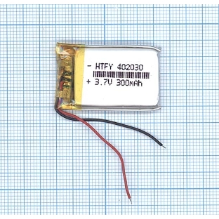 Аккумулятор Li-Pol (батарея) 4x20x30мм 2pin 3.7V/300mAh