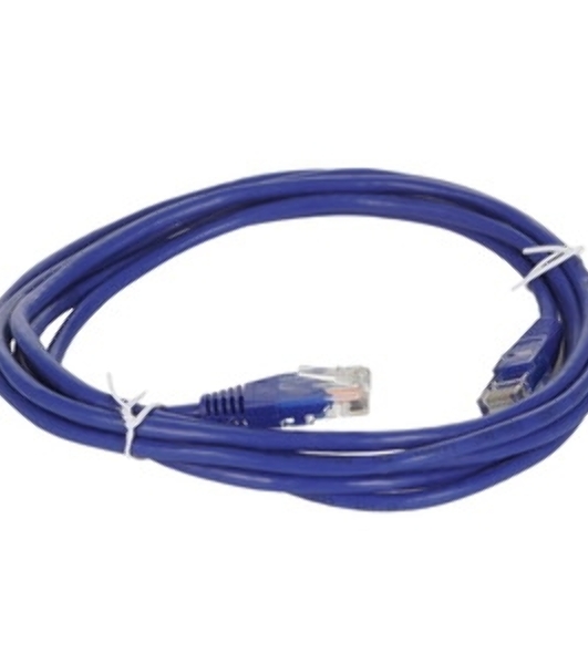 Патч-корд LANMASTER TWT UTP cat.5e, с заливными колпачками, 0.3 м, синий