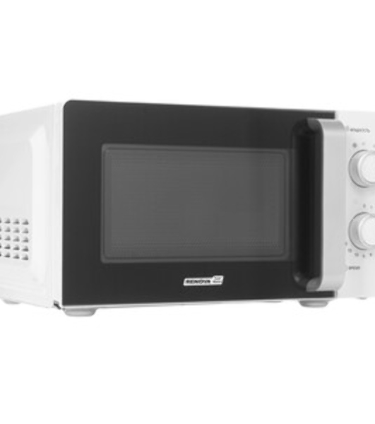 Микроволновая печь Renova MMS-20W1 белый/черный, 20 л, 700 Вт, переключатели - поворотный механизм