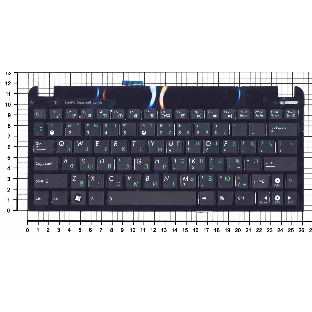 Клавиатура для ноутбука Asus Eee PC 1015 черная с рамкой