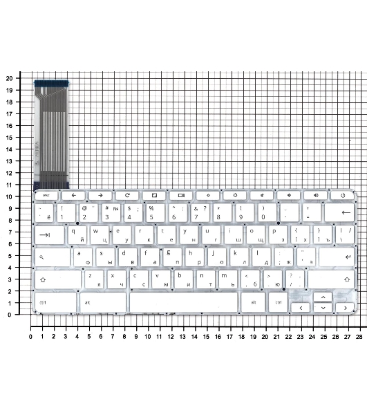 Клавиатура для ноутбука HP Chromebook 14 G3 G4 14-2000 14-ak 14-q белый
