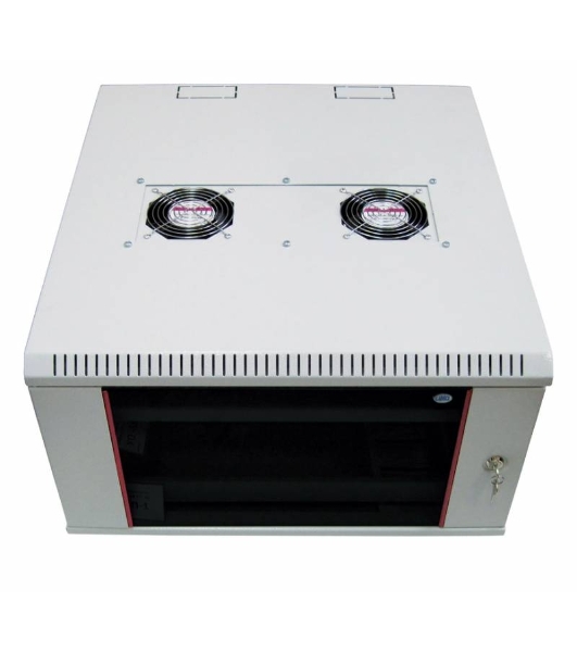 Шкаф настенный ЦМО ШРН-12.650 12U 600x650мм пер.дв.стекл несъемные бок.пан. 50кг серый