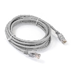 Патч-корд ExeGate EX286384RUS UTP-RJ45-RJ45-5e-3M-LSZH-GY, UTP, cat.5e, LSZH, 3м, серый, фото 1
