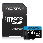 Флеш карта microSD 256Gb ADATA microSDHC Class 10 UHS-I A1 100/25 MB/s (SD адаптер), фото 1