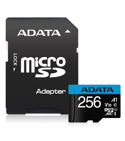 Флеш карта microSD 256Gb ADATA microSDHC Class 10 UHS-I A1 100/25 MB/s (SD адаптер)