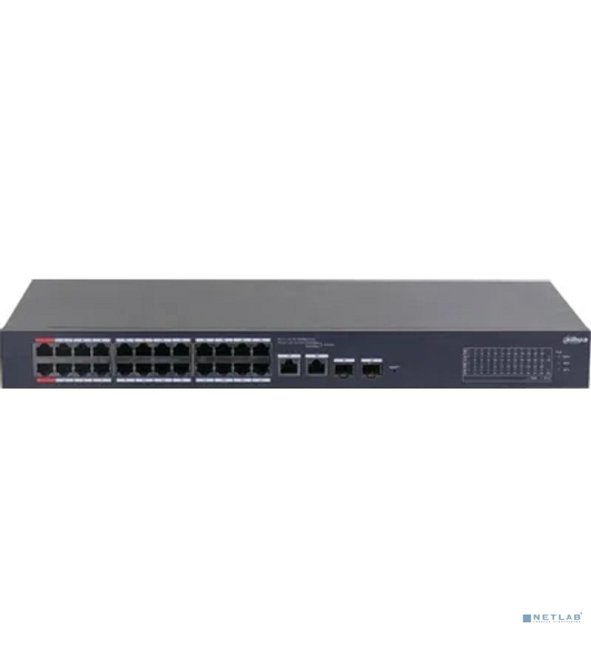 Коммутатор Dahua DH-CS4226-24ET-375, 2×1 Гбит/с Combo + 2×1 Гбит/с SFP, управляемый