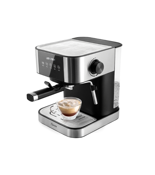 Кофеварка рожковая Centek CT-1164 серебристый, исп. кофе - молотый, 1.5 л, 1150 Вт, 15 бар