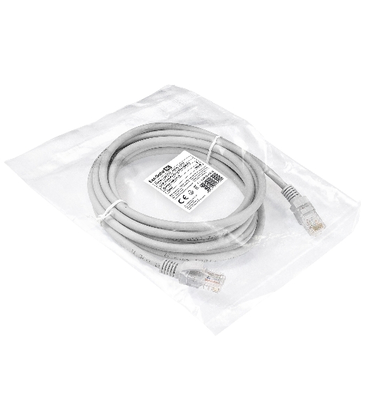 Патч-корд ExeGate EX286384RUS UTP-RJ45-RJ45-5e-3M-LSZH-GY, UTP, cat.5e, LSZH, 3м, серый