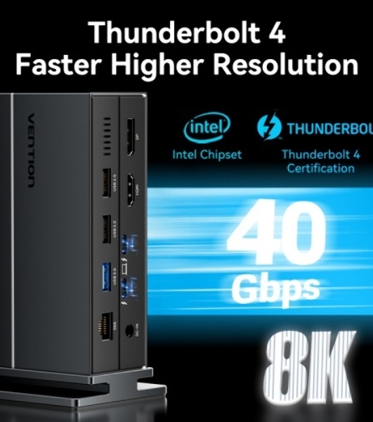 Мультифункциональная док-станция Vention USB Type C 14 в 1 с поддержкой Thunderbolt 4