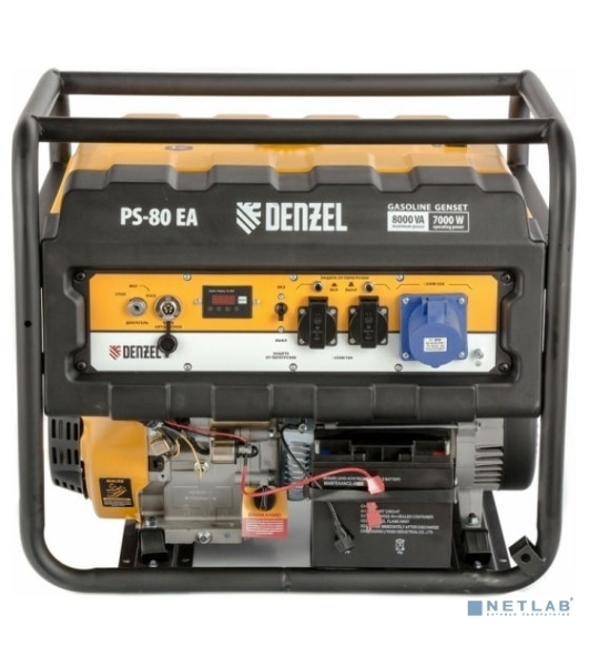 Электрогенератор бензиновый Denzel PS 80 EA, 8 кВт, 85 дБ, 90 кг