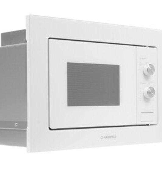 Микроволновая печь встраиваемая Maunfeld MBMO.20.1PGW белый, 20 л, 800 Вт, переключатели - поворотный механизм