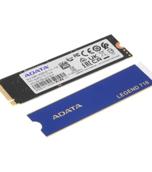 Накопитель SSD ADATA LEGEND 710, 1Tb, PCIe 3.0 x4, M.2 2280, NVMe, R/W 2400/1800, с радиатором