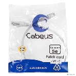 Патч-корд FTP Cabeus PC-FTP-RJ45-Cat.5e-0.5m, cat.5e, 0.5 м, экранированный, серый, фото 1