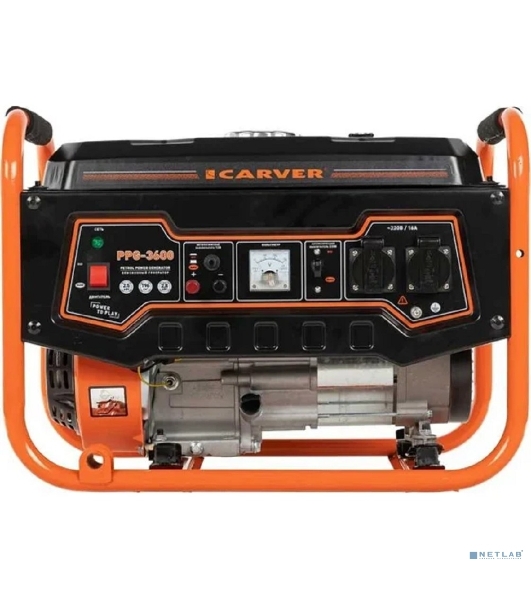 Электрогенератор бензиновый Carver PPG-3600, 2.8 кВт, 67 дБ, 40 кг