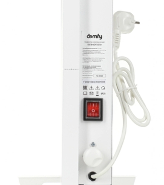 Конвектор электрический Domfy DCW-CH1010, 1000Вт, белый