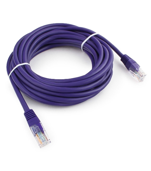 Патч-корд UTP Cablexpert cat.5e, 5м, литой, многожильный, фиолетовый
