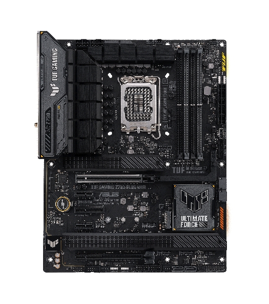Материнская плата ASUS TUF GAMING Z790-PLUS WIFI, LGA 1700, Intel Z790, 4xDDR5, 4xSATA, 4xM.2, 1xPCIe 5.0 x16, 1xPCIe 4.0 x4, 2xUSB-A 3.2 Gen 2, 4xUSB-A 3.2 Gen 1, 1xUSB-C 3.2 Gen 2, 1xUSB-C 3.2 Gen 2x2, 1x2.5Gb LAN, 5x3.5 мм, 7.1, Standard-ATX