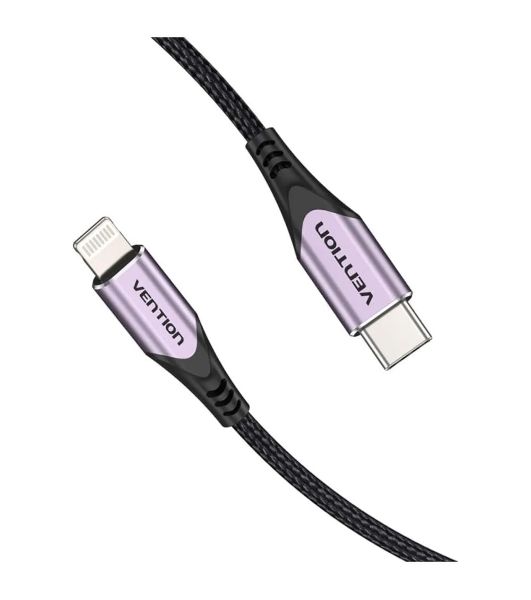 Кабель Vention USB 2.0 CM/Lightning 8M для iPad/iPhone - 1м. Фиолетовый