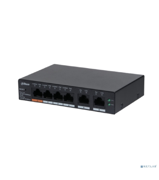 Коммутатор Dahua DH-CS4006-4GT-60, 4×1 Гбит/с + 2×1 Гбит/с Combo, управляемый