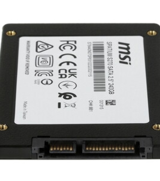 Накопитель SSD MSI SPATIUM S270, 240Gb, 2.5', SATA III, R/W 500/400